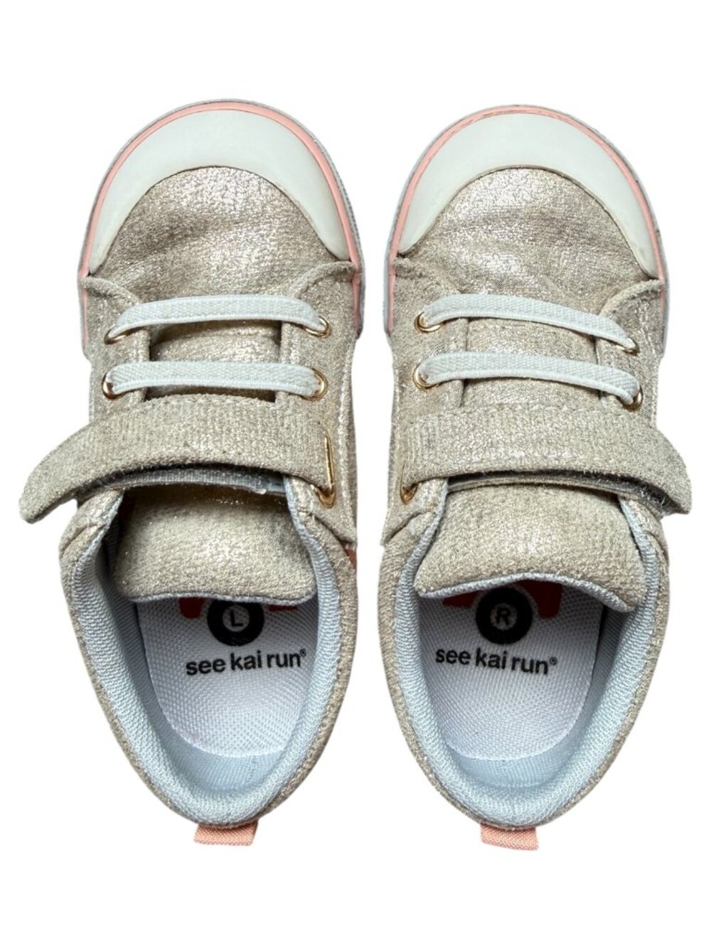 See Kai Run Kristen Sneakers – Gold Shimmer – Toddler Size 9